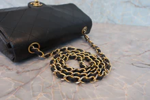 画像をギャラリービューアに読み込む, CHANEL/シャネル ミニマトラッセシングルフラップチェーンショルダーバッグ ラムスキン ブラック/ゴールド金具 ショルダーバッグ 800040099
