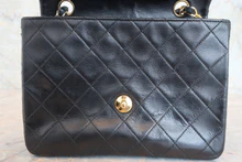 画像をギャラリービューアに読み込む, CHANEL/シャネル ミニマトラッセシングルフラップチェーンショルダーバッグ ラムスキン ブラック/ゴールド金具 ショルダーバッグ 800040099
