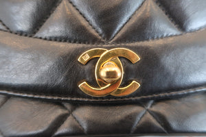 CHANEL/シャネル ダイアナマトラッセチェーンショルダーバッグ ラムスキン ブラック/ゴールド金具 ショルダーバッグ 600040011