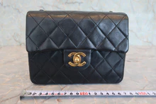 画像をギャラリービューアに読み込む, CHANEL/シャネル ミニマトラッセシングルフラップチェーンショルダーバッグ ラムスキン ブラック/ゴールド金具 ショルダーバッグ 800040109