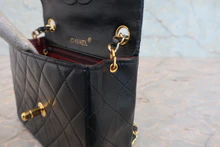 画像をギャラリービューアに読み込む, CHANEL/シャネル ミニマトラッセシングルフラップチェーンショルダーバッグ ラムスキン ブラック/ゴールド金具 ショルダーバッグ 800040109