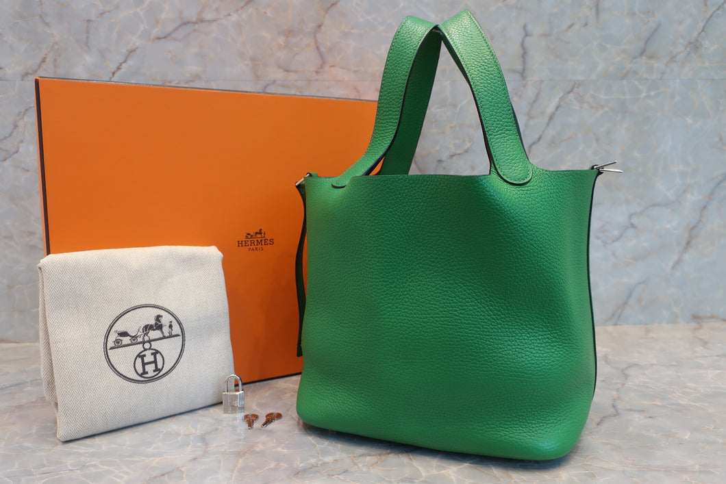 HERMES／エルメス ピコタンロックＭＭ トリヨンクレマンス バンブー □R刻印 ハンドバッグ 600110079