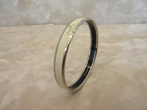 HERMES/爱马仕 Emaille bangle  镀银  White/Silver(白色/银色）  D刻印  手链  300010066